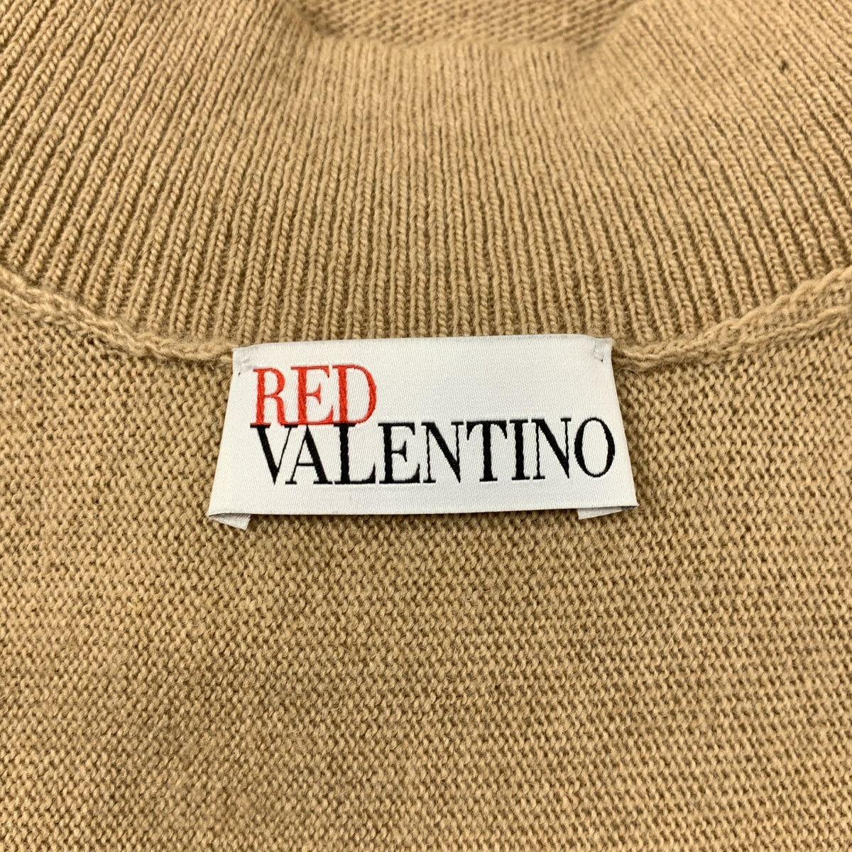 RED VALENTINO | 羊毛前領帶針織衫 | XS | 米色 | 女款