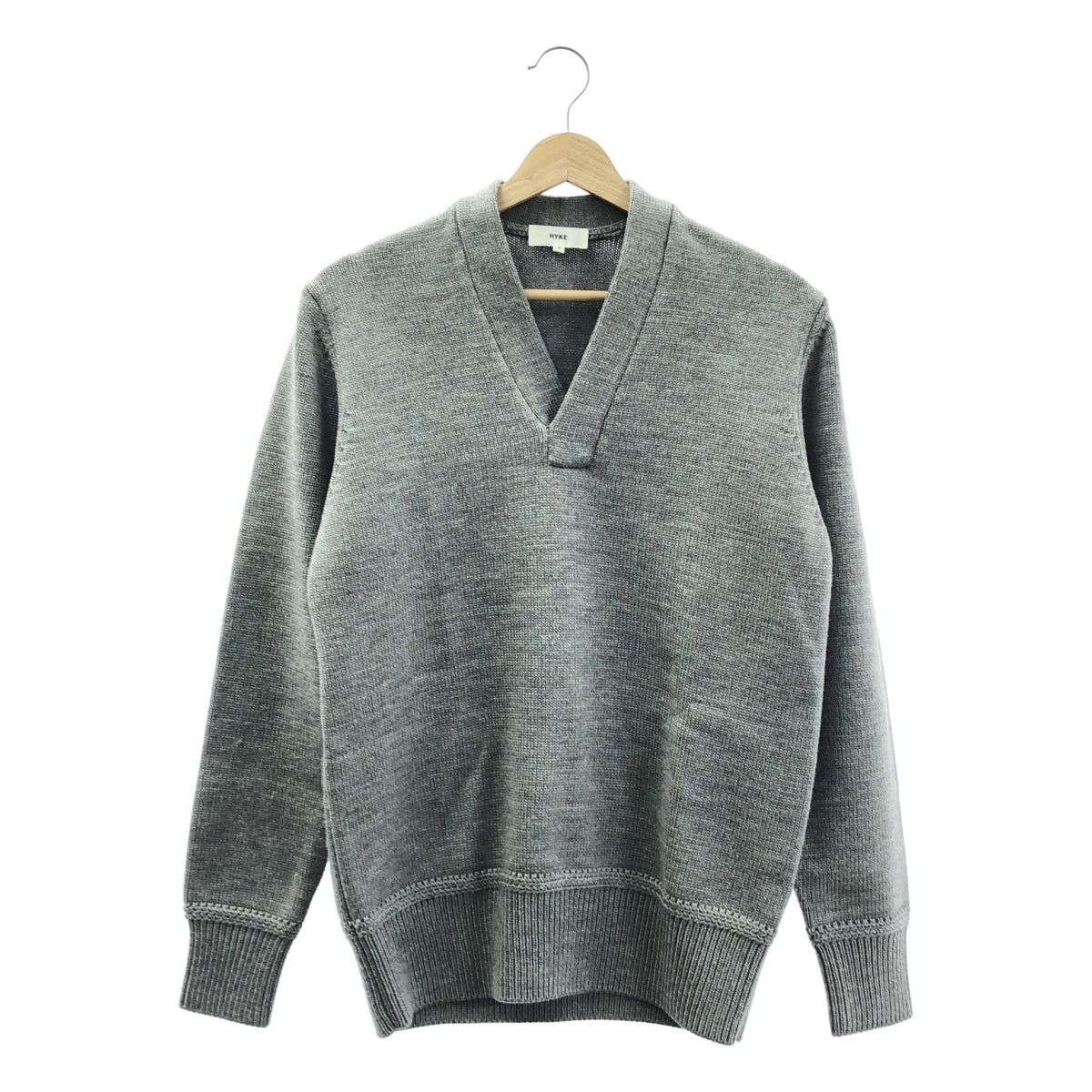 HYKE / ハイク | V-neck knit sweater Vネック プルオーバー ニット | 2 |