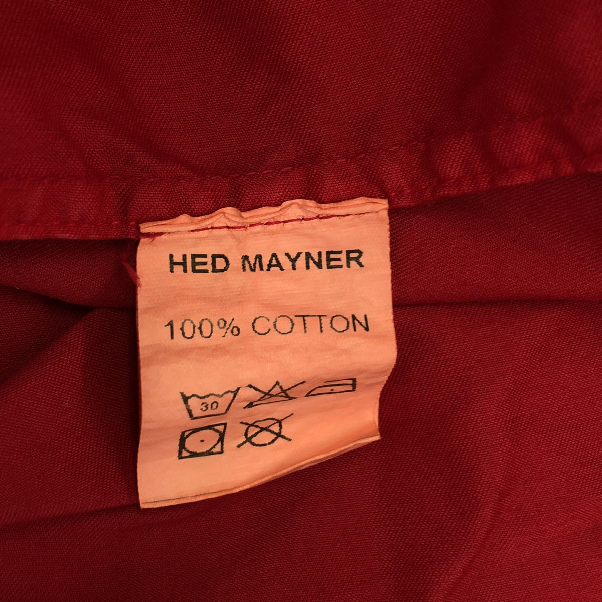 HED MAYNER | 2017AW | Look12 Stand Collar Shirt | M | Red | Men's