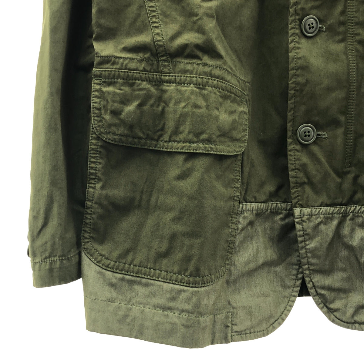 COMME des GARCONS HOMME / コムデギャルソンオム | 2020SS | GARMENT DYED MULTI POCKET JACKET ガーメントダイ マルチポケット ミリタリー ジャケット | XS | オリーブ | メンズ