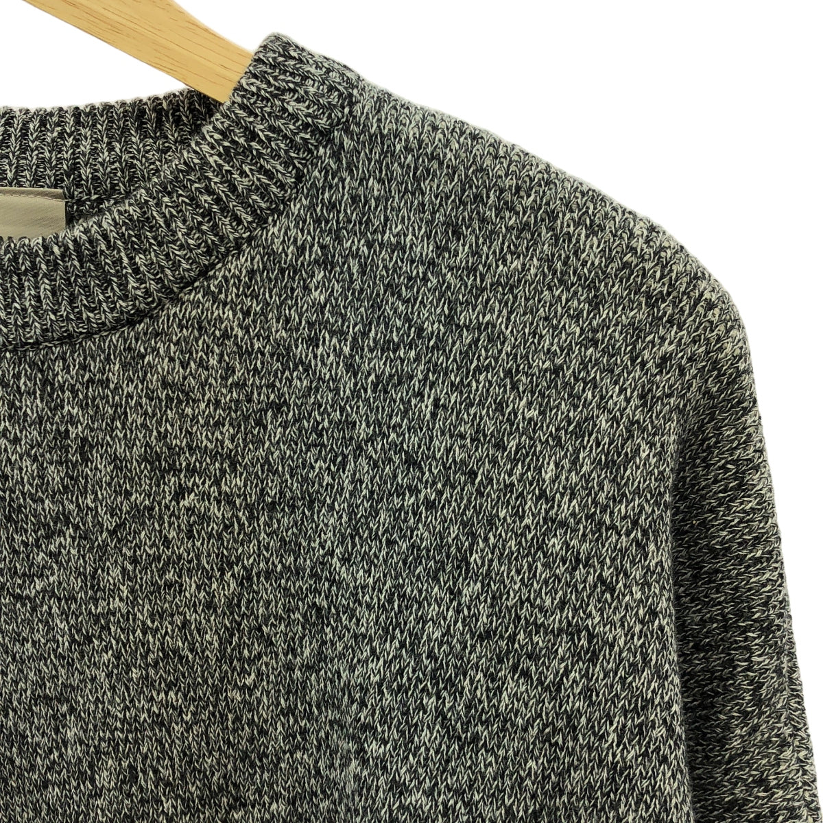 【美品】  FOG ESSENTIALS / エフオージーエッセンシャルズ | KNIT SWEATER ロゴ クルーネック ニット | S | グレー | メンズ
