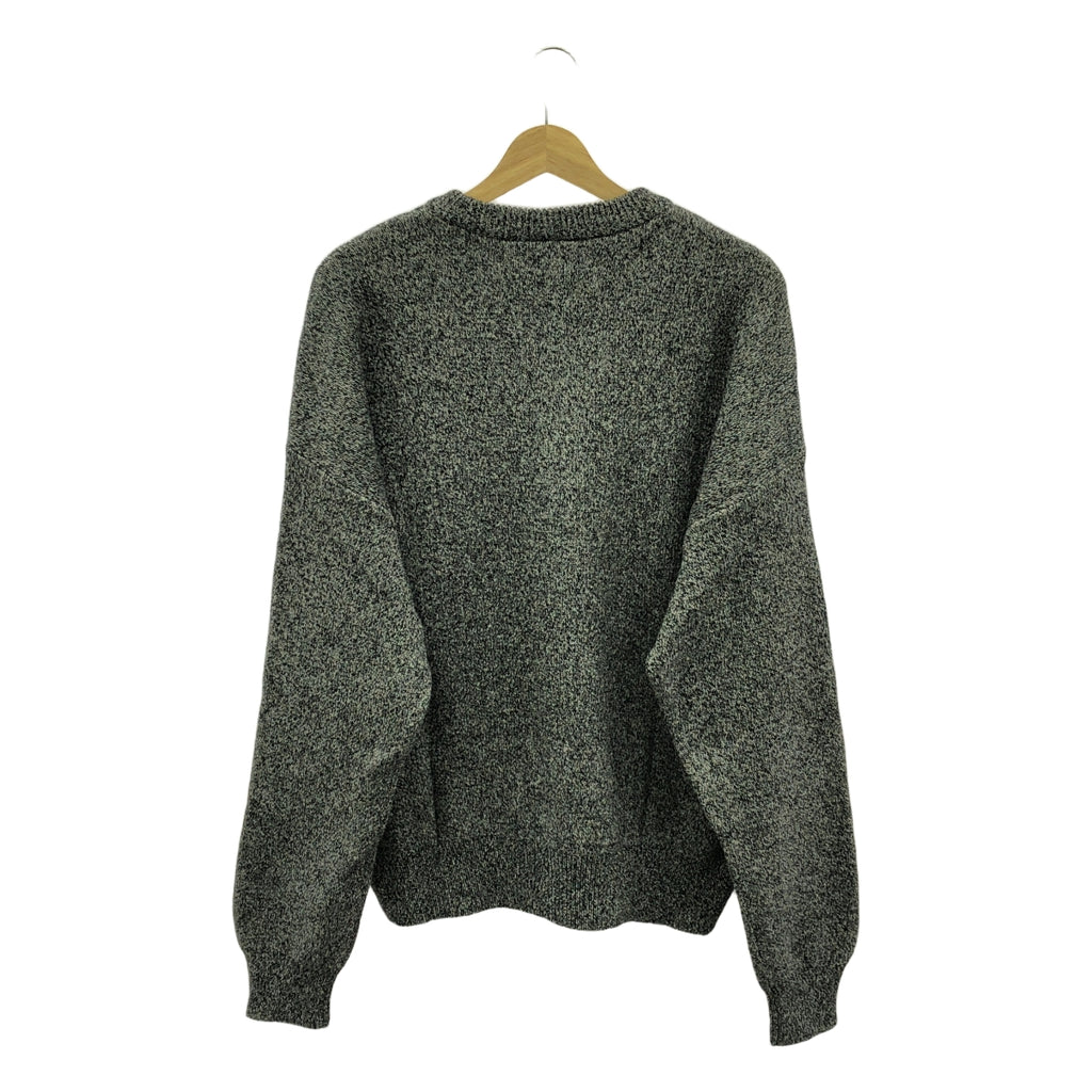 【美品】  FOG ESSENTIALS / エフオージーエッセンシャルズ | KNIT SWEATER ロゴ クルーネック ニット | S | グレー | メンズ