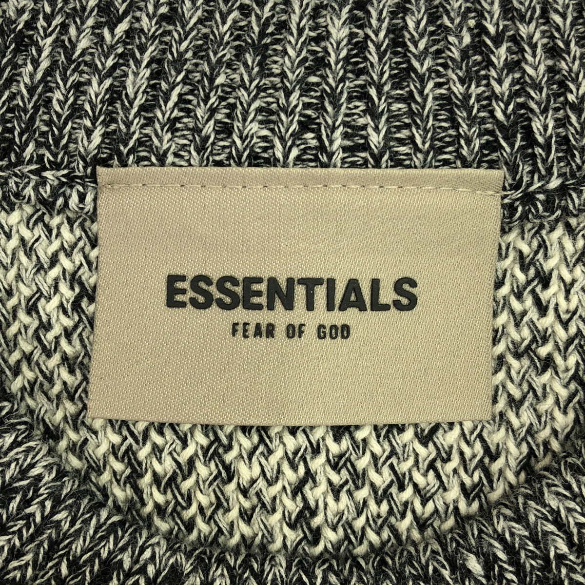 【美品】  FOG ESSENTIALS / エフオージーエッセンシャルズ | KNIT SWEATER ロゴ クルーネック ニット | S | グレー | メンズ