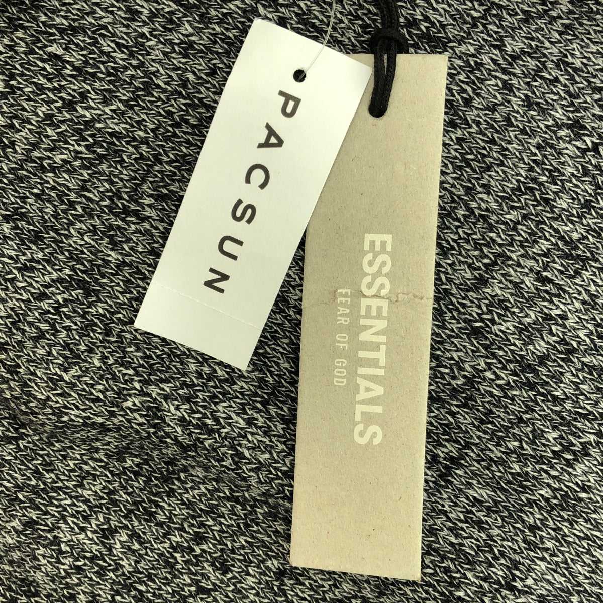 【美品】  FOG ESSENTIALS / エフオージーエッセンシャルズ | KNIT SWEATER ロゴ クルーネック ニット | S | グレー | メンズ