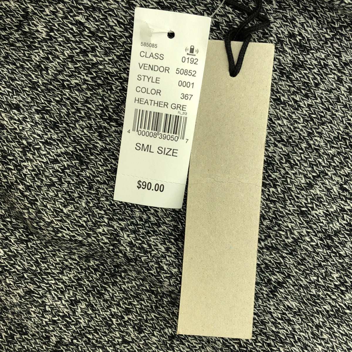 【美品】  FOG ESSENTIALS / エフオージーエッセンシャルズ | KNIT SWEATER ロゴ クルーネック ニット | S | グレー | メンズ