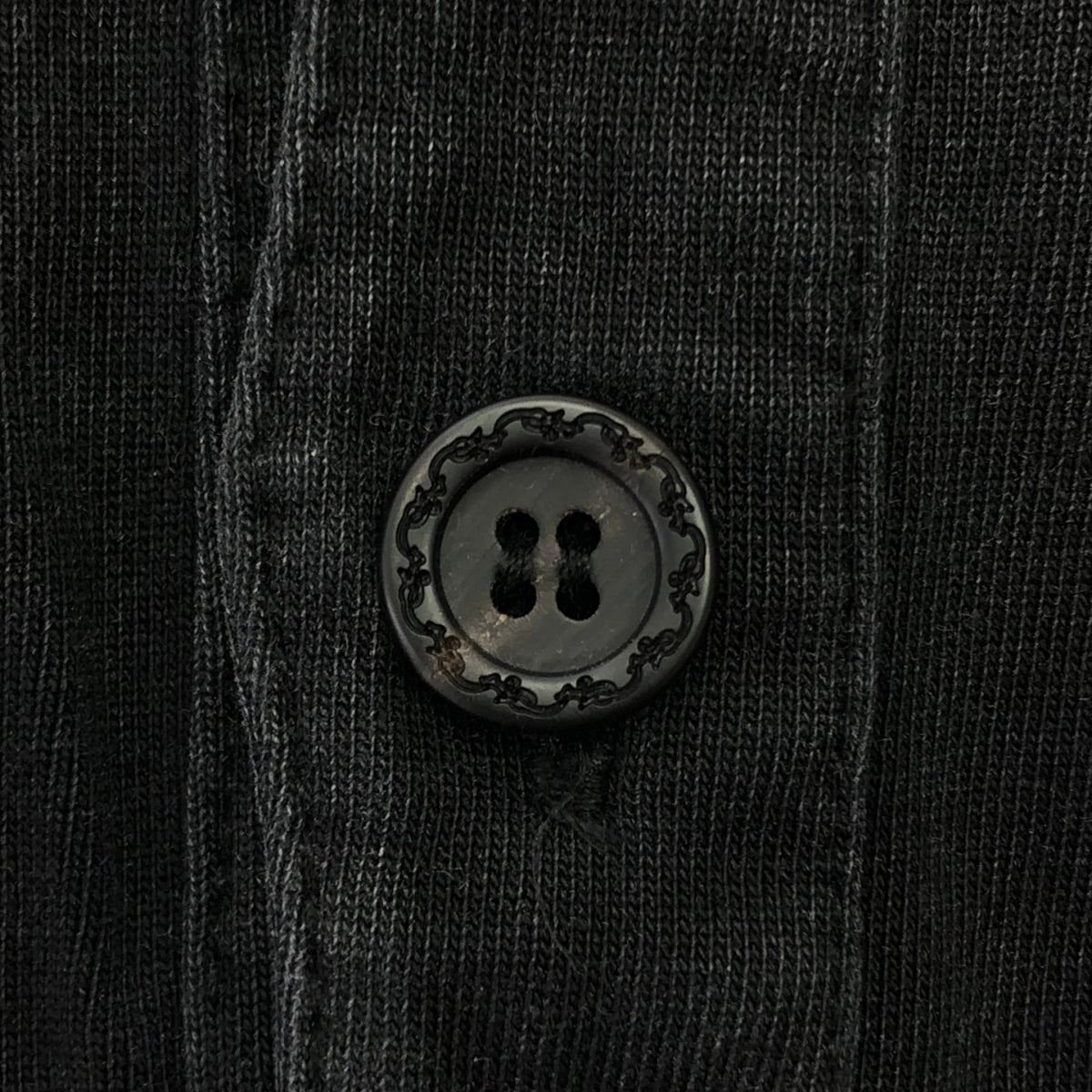 Professor.E / プロフェッサーイー | 2024AW | オーバーシルエット ワンポイントロゴ ヘンリーネック カットソー | 50 | チャコールブラック | メンズ