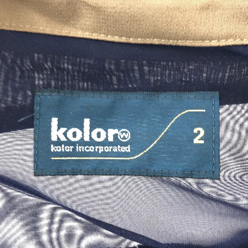 kolor / カラー | 2021AW | アシンメトリー ドッキング レイヤード 丸襟 ボリュームスリーブ シアー シャツ ブラウス | 2 | レディース