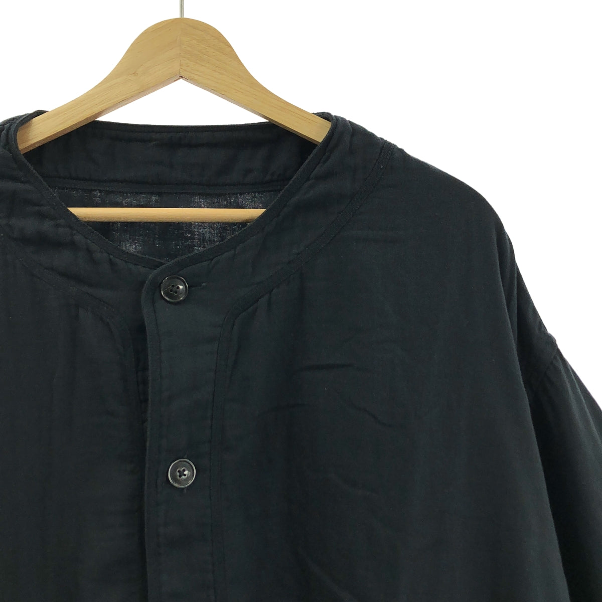 PORTER CLASSIC / 포터 클래식 | SUVIN GOLD GAUZE BASEBALL SHIRT 스빈 골드 거즈 베이스볼 셔츠 | XL |