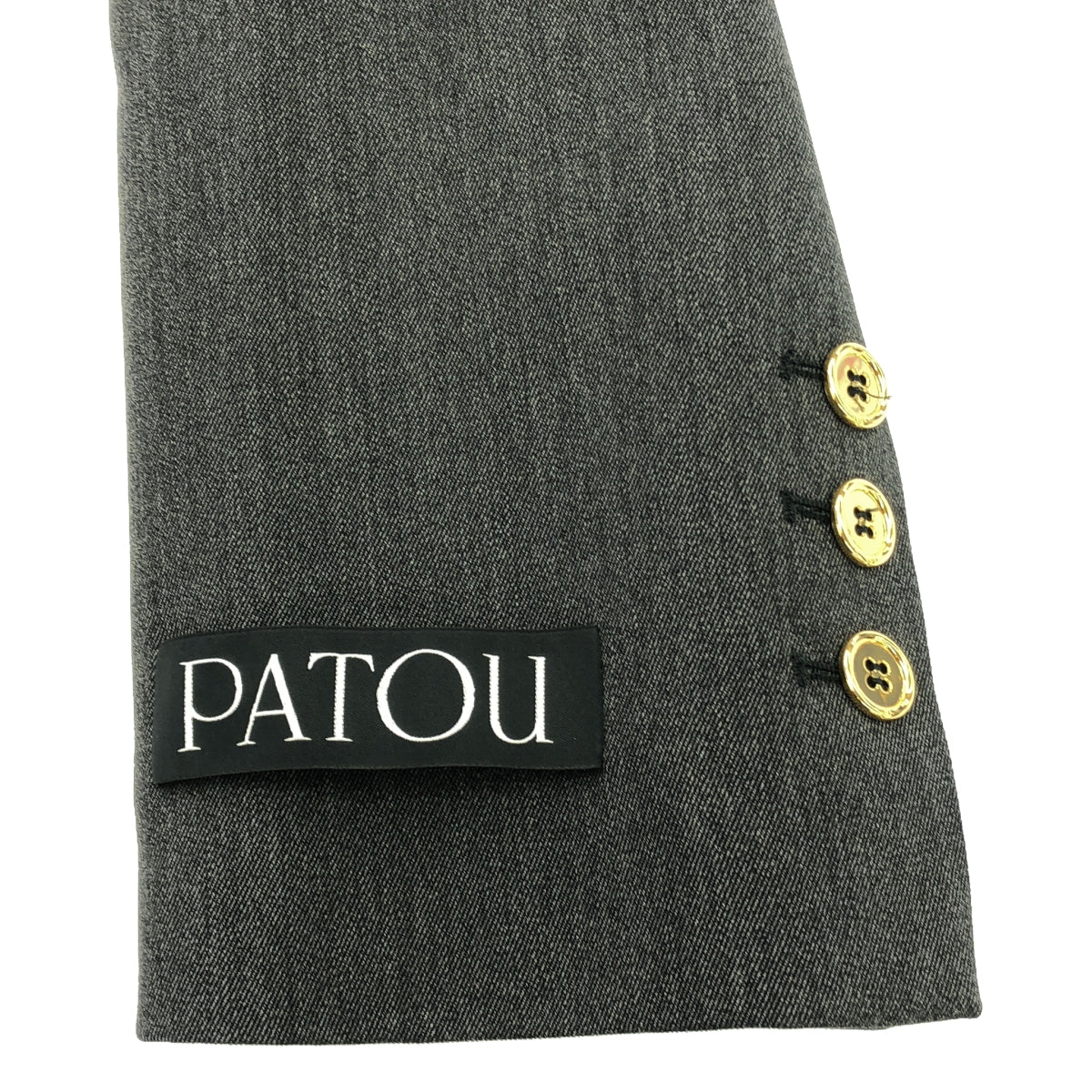 【新品】  PATOU / パトゥ | NO COLLAR DOUBLE BREASTED ジャケット | 38 | グレー | レディース