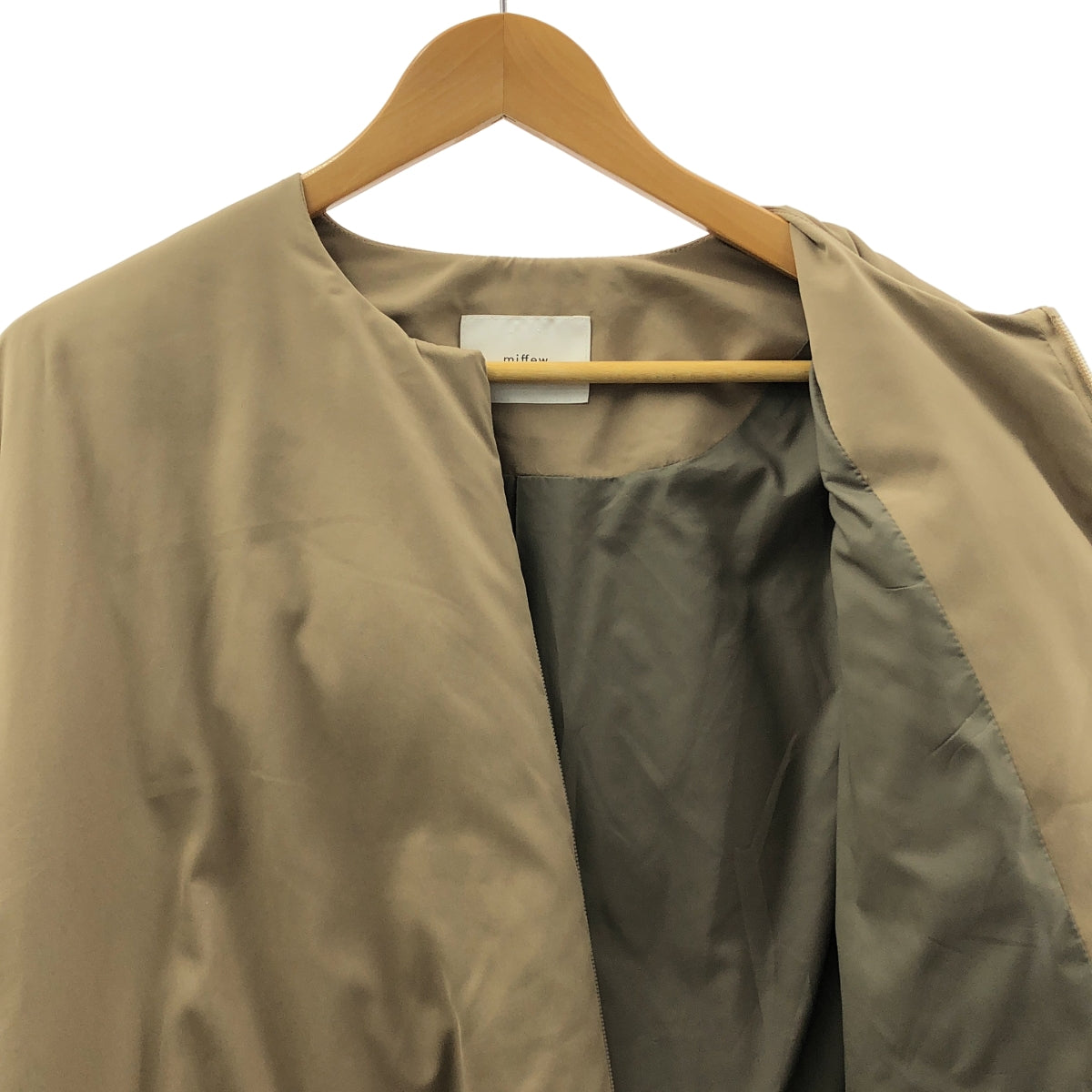 miffew / ミフュー | NO COLLAR OVER DOWN JACKET マイクロファイバー ノーカラー オーバー ダウン ジャケット | 2 | レディース