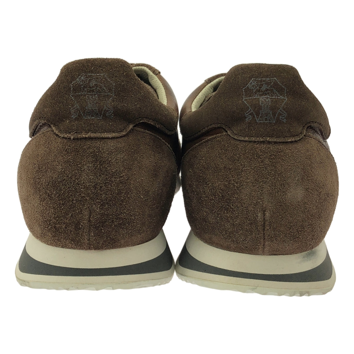 【美品】  BRUNELLO CUCINELLI / ブルネロクチネリ | レザー ローカットスニーカー | 42 | ブラウン | メンズ