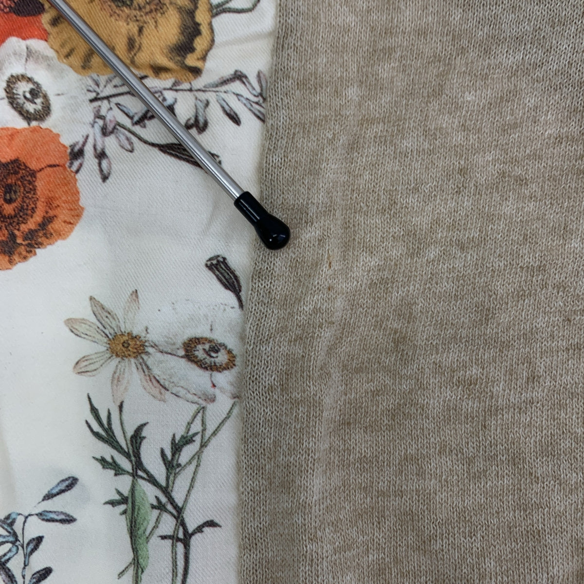 beautiful people / 뷰티풀 피플 | 보타니컬 전환 코튼 캐시미어 니트 가디건 꽃무늬 | 36 | 베이지 / 멀티 컬러 | 여성