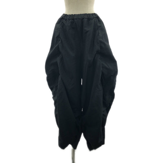 COMME des GARCONS / コムデギャルソン | 2021SS | ポリエステル 縮絨 ドローストリング オーバーシルエット ワイドパンツ | S | レディース
