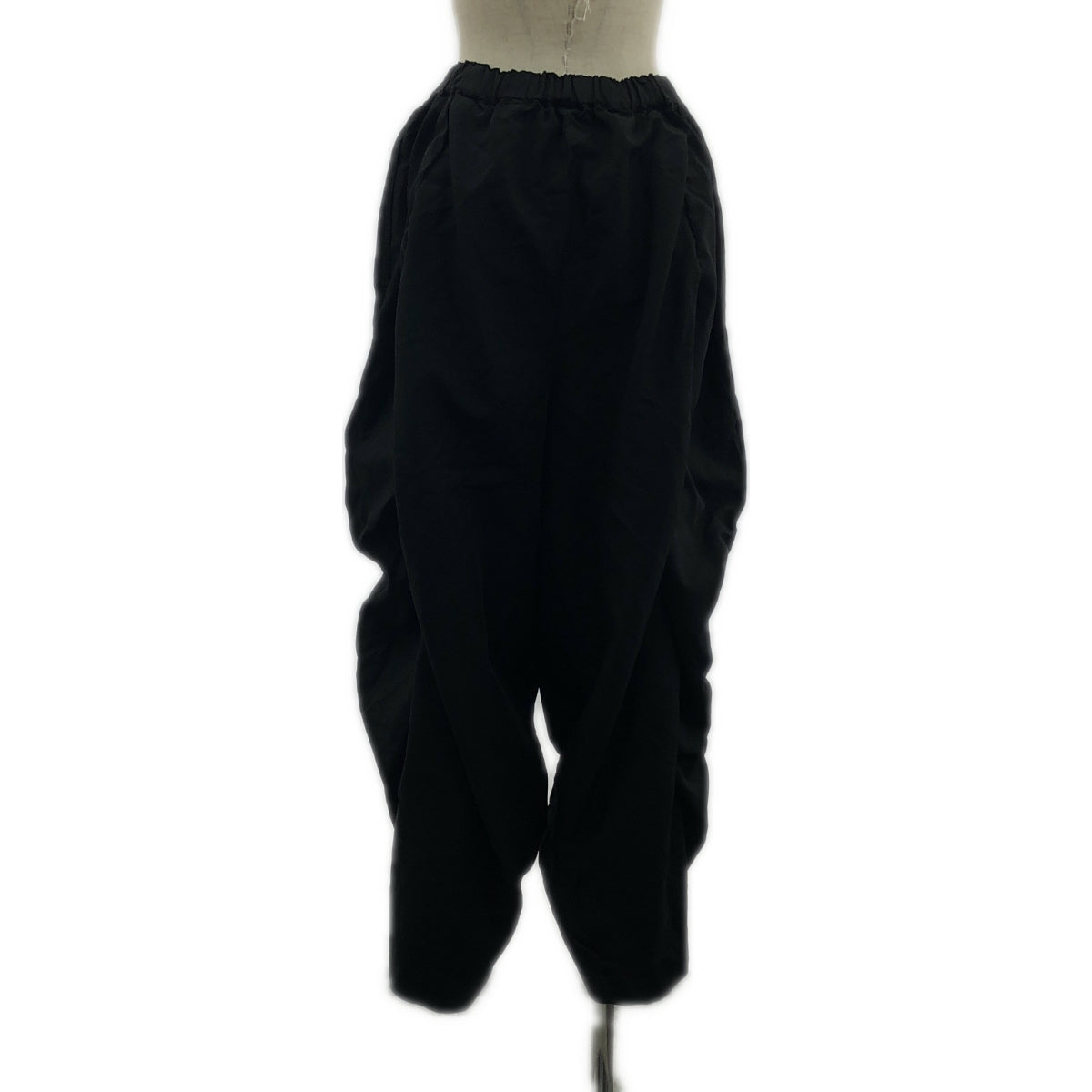 [狀況良好] COMME des GARCONS | 2021SS | 聚酯收縮抽繩超大寬褲 | S | 黑色 | 女款