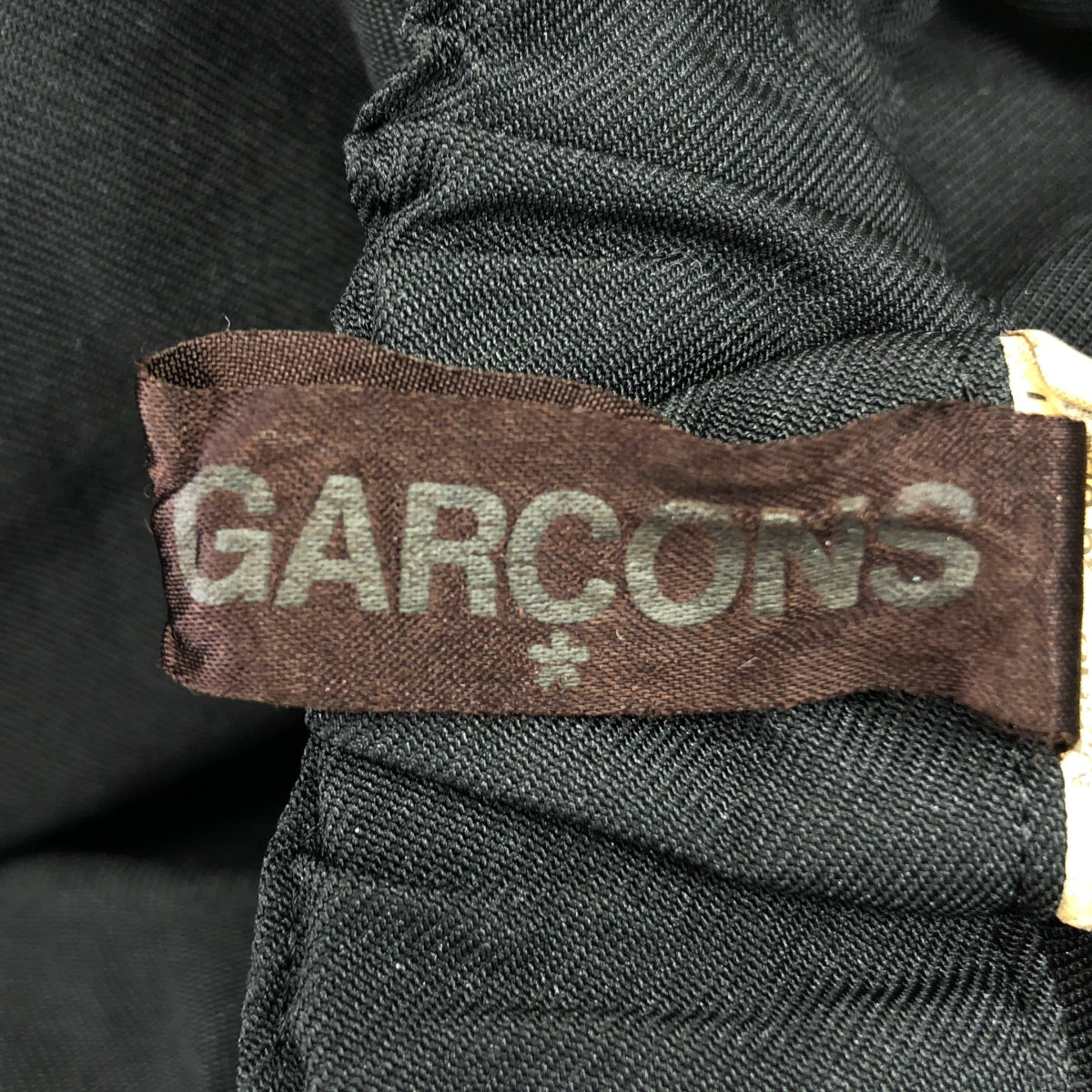 [狀況良好] COMME des GARCONS | 2021SS | 聚酯收縮抽繩超大寬褲 | S | 黑色 | 女款