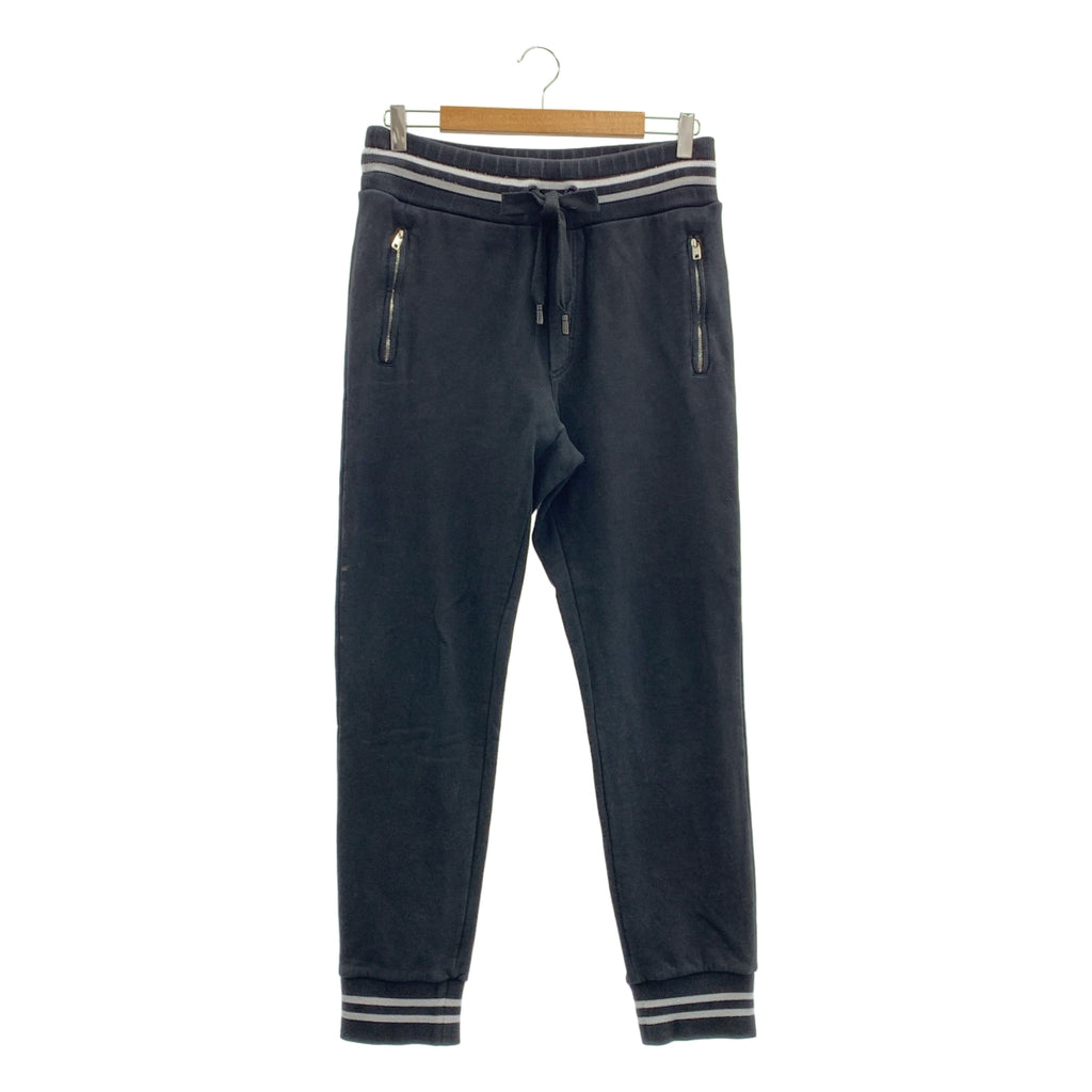 DOLCE &amp; GABBANA | 棉質標誌拉鍊抽繩運動褲 | 尺寸 44 | 男款