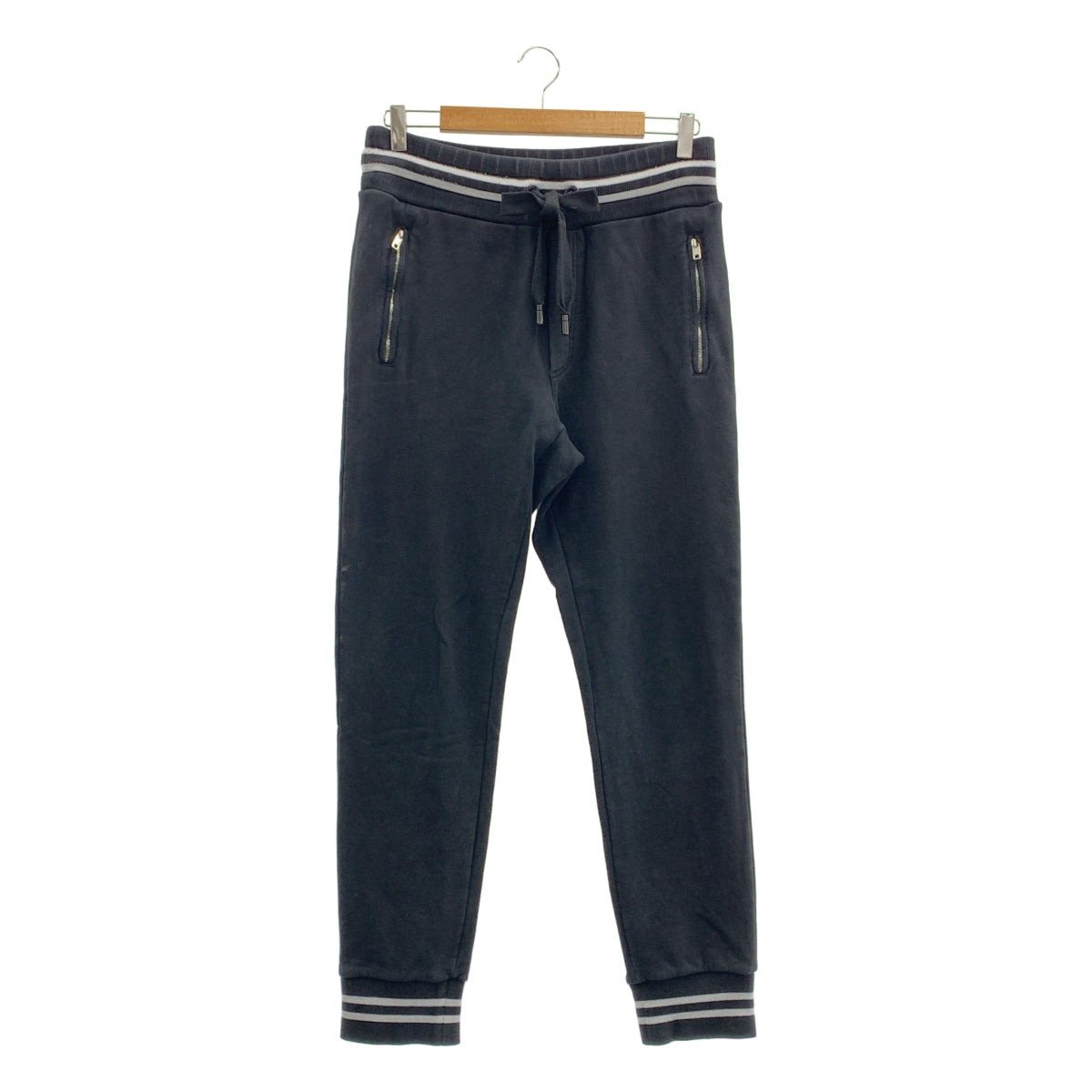DOLCE＆GABBANA / ドルチェ＆ガッバーナドルガバ | コットン ロゴジップ ドローストリング スウェット パンツ | 44 | メンズ