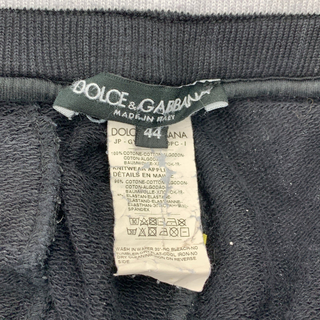 DOLCE &amp; GABBANA | 棉質標誌拉鍊抽繩運動褲 | 尺寸 44 | 男款