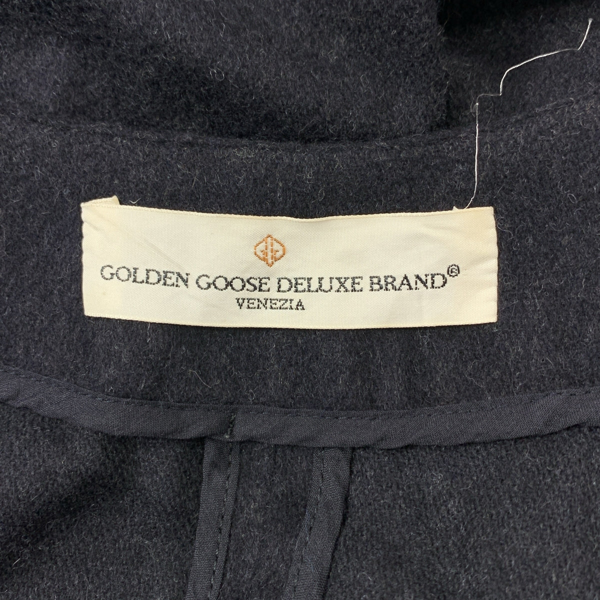 金鵝 | 羊毛繫帶無領大衣 | XS |