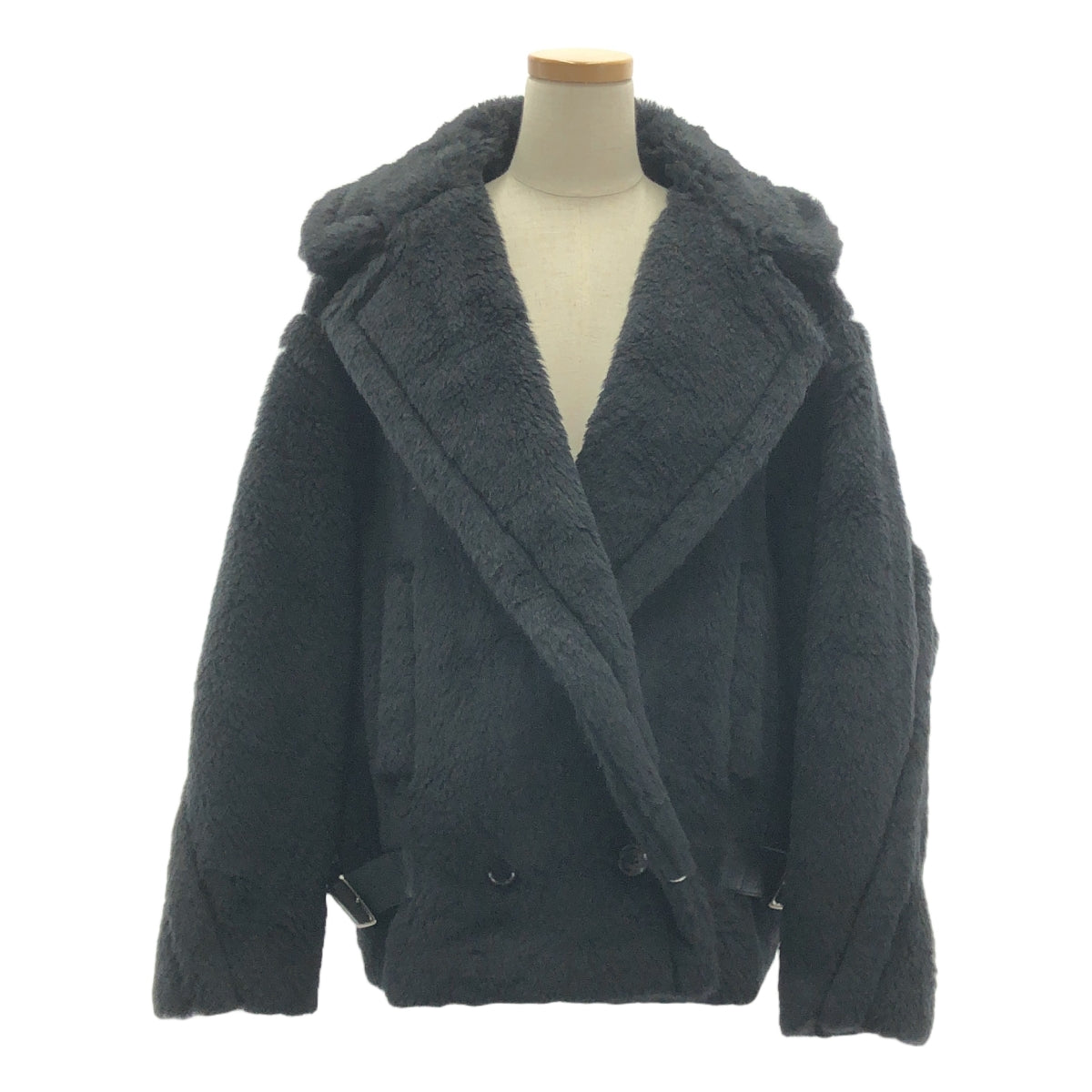 [狀況良好] Max Mara | Radice 泰迪熊機車短外套 | 尺寸 42 | 黑色 | 女款