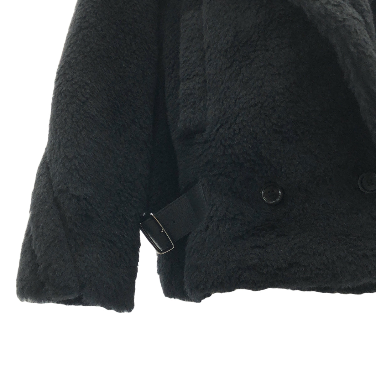 [狀況良好] Max Mara | Radice 泰迪熊機車短外套 | 尺寸 42 | 黑色 | 女款