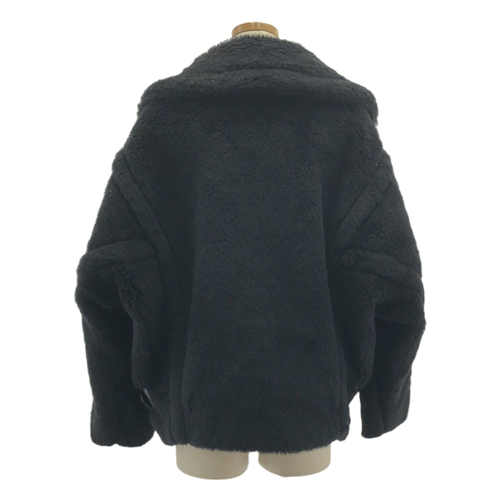 【미품】 Max Mara / 맥스 마라 | RADICE TEDDY / 라디체 테디 베어 바이커 쇼트 코트 | 42 | 블랙 | 여성