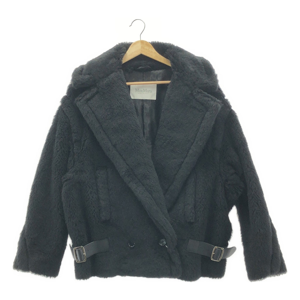 【미품】 Max Mara / 맥스 마라 | RADICE TEDDY / 라디체 테디 베어 바이커 쇼트 코트 | 42 | 블랙 | 여성