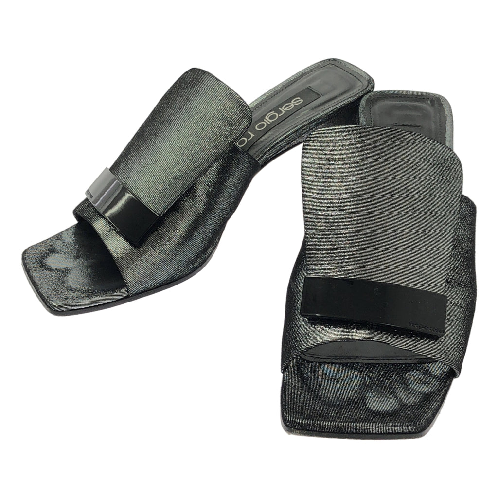 sergio rossi / セルジオロッシ | Sr1 Mule HH 60mm グリッター ヒール サンダル | 38 | レディース