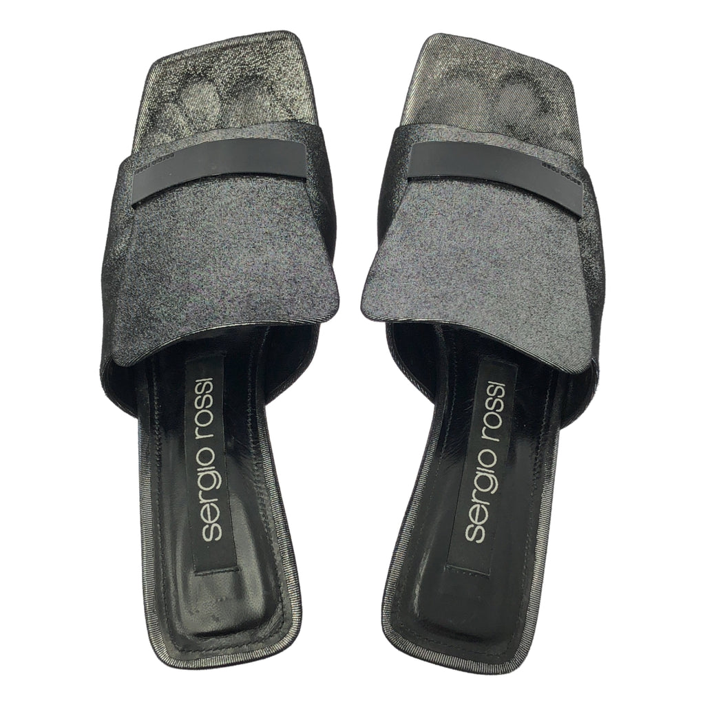 sergio rossi / セルジオロッシ | Sr1 Mule HH 60mm グリッター ヒール サンダル | 38 | レディース