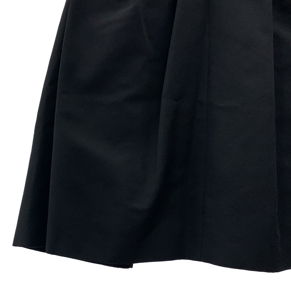 【美品】  ALEXANDER MCQUEEN / アレキサンダーマックイーン | Vネック ミニドレス フレア ワンピース | 38 | ブラック | レディース