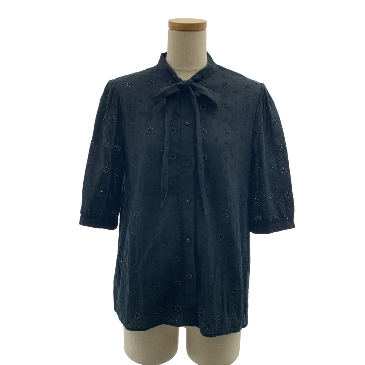 CELINE / 셀린느 | 린넨 코튼 리본 풀오버 블라우스 | 38 |