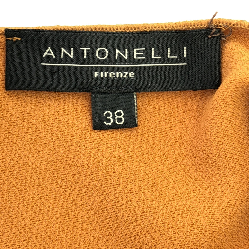 ANTONELLI / アントネッリ | レーヨン カシュクール ドレス ワンピース | 38 | ブラウン系 | レディース