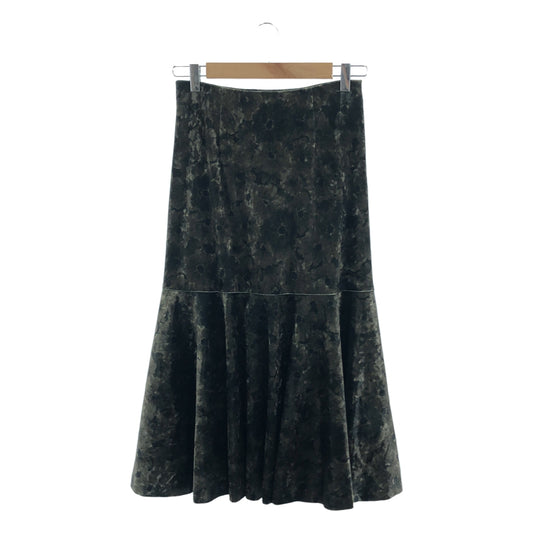 Mila Owen | Velvet Floral Print Flared Skirt | 1 | Women's