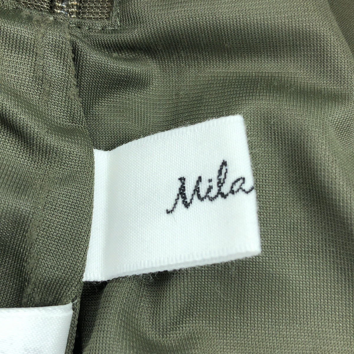 Mila Owen / ミラ オーウェン | ベロア フラワープリント フレア スカート | 1 | カーキ | レディース