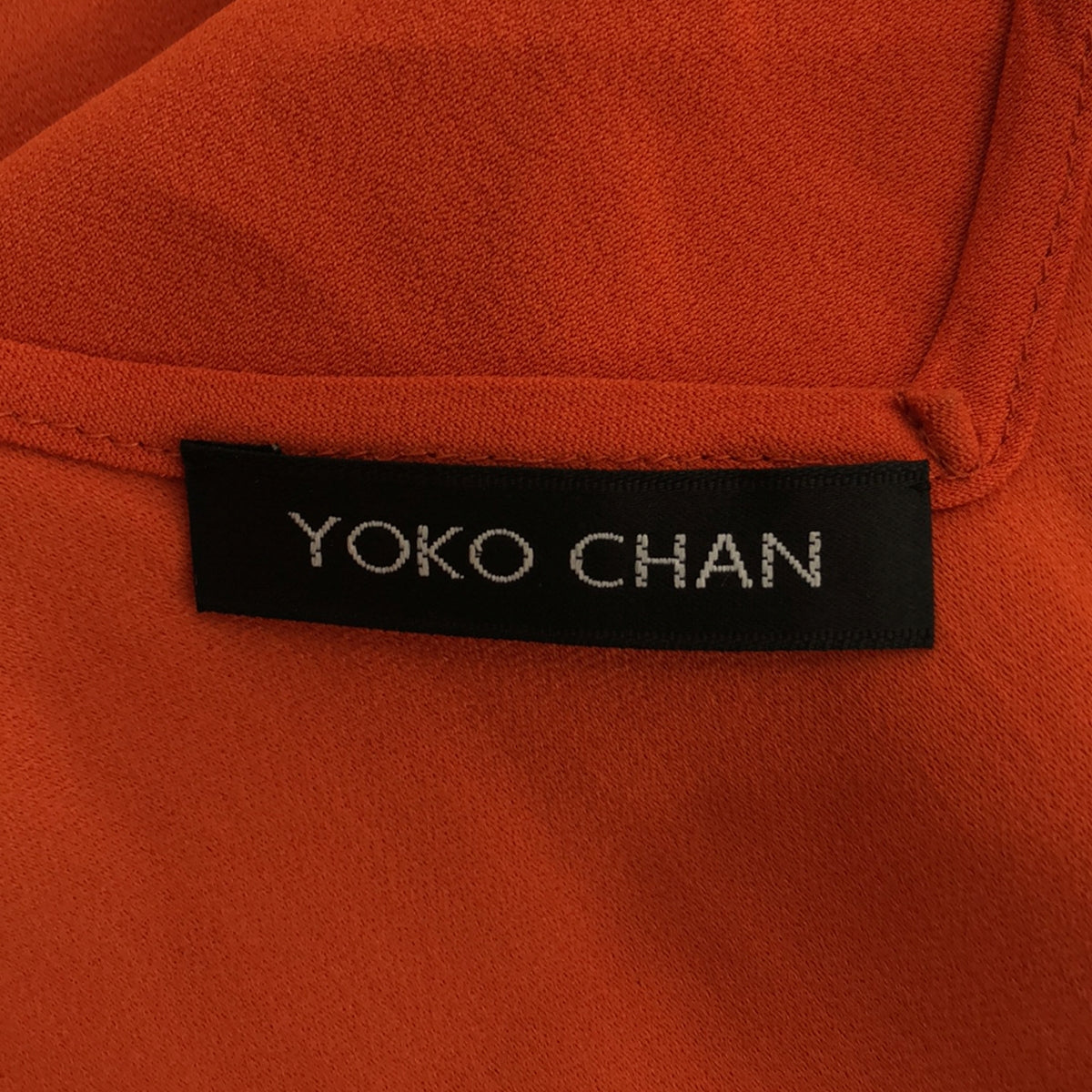 YOKO CHAN / ヨーコチャン | Vネック ノースリーブワンピース | F | オレンジ | レディース