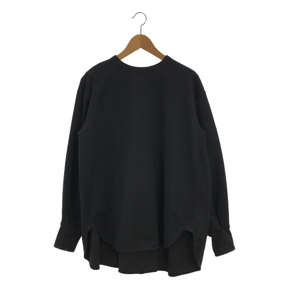 THE RERACS / 자릴락스 | LONG SLEEVE A-LINE COMAND T-SHIRT 커맨드 티셔츠 | 38 | 블랙 | 여성