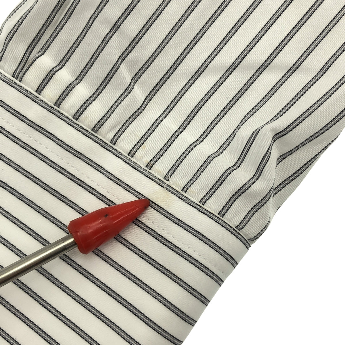 GUCCI / グッチ | ストライプ コットン 長袖 シャツ | 40 | ホワイト GUCCI / グッチ | ストライプ コットン 長袖 シャツ | 40 | ホワイト