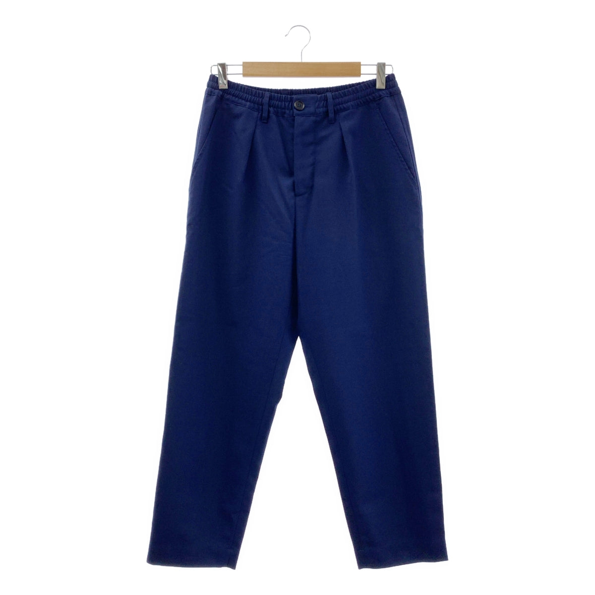 MARNI / マルニ | 2022SS | トロピカルウール タック イージーパンツ | 40 | ネイビー | レディース