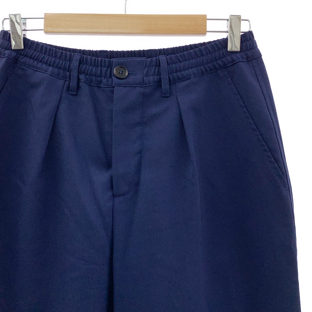 MARNI / マルニ | 2022SS | トロピカルウール タック イージーパンツ | 40 | ネイビー | レディース