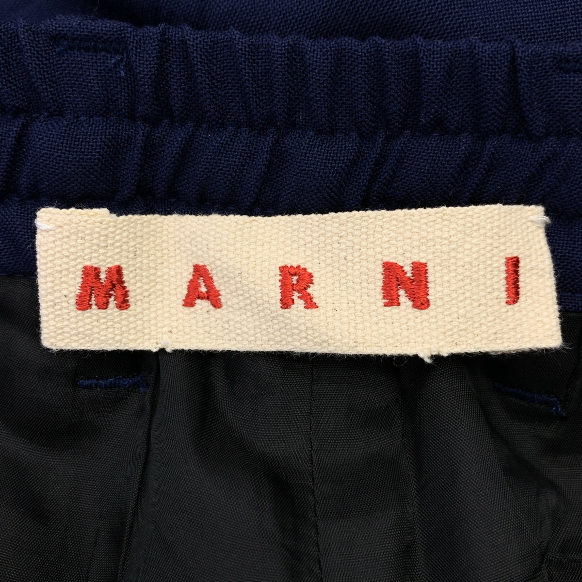 MARNI | 2022 春夏系列 | 熱帶羊毛休閒褲 | 40 碼 | 海軍藍 | 女款