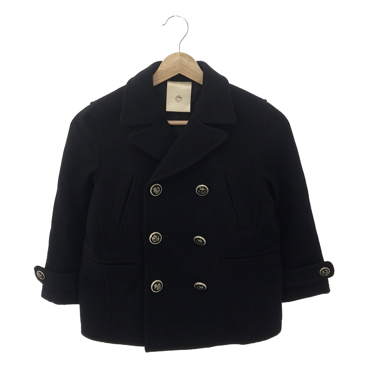 beautiful people | Wool Melton Peacoat | 130 | Navy | Women's