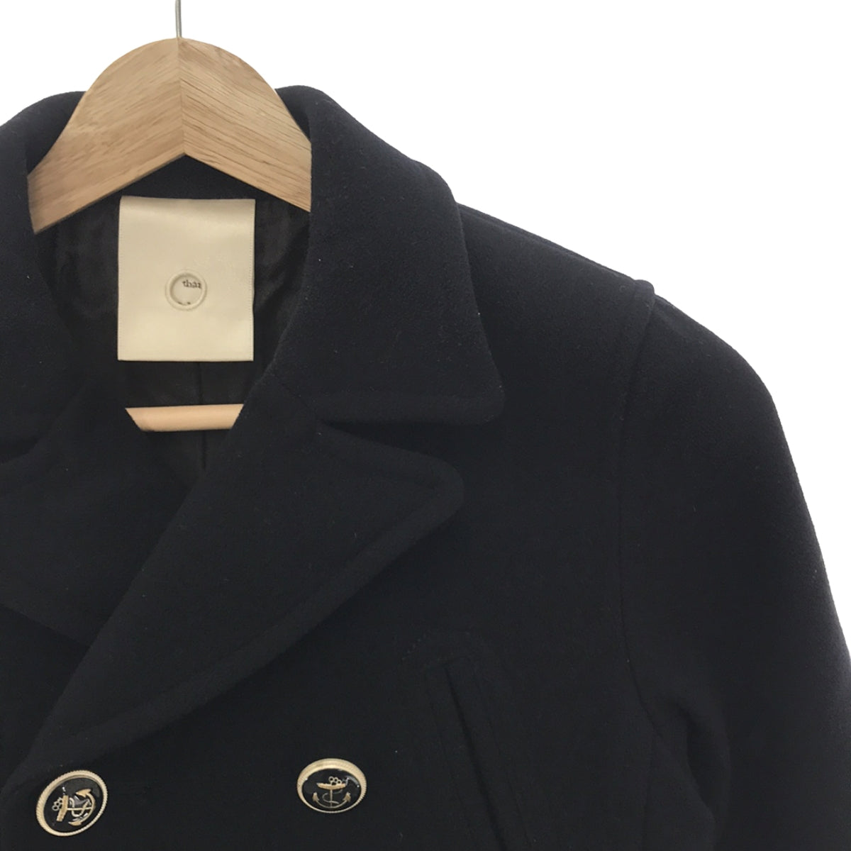 beautiful people | Wool Melton Peacoat | 130 | Navy | Women's