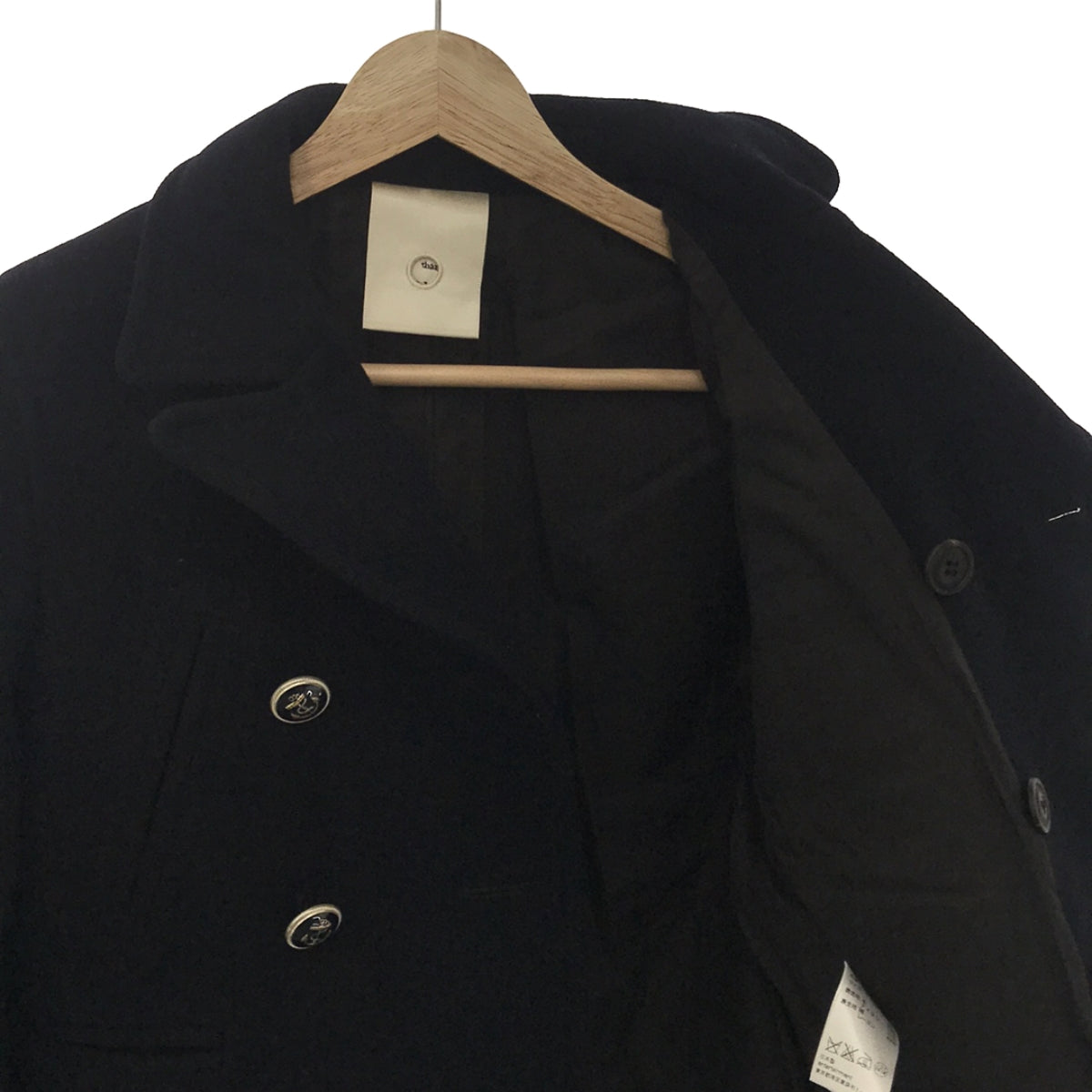 beautiful people | Wool Melton Peacoat | 130 | Navy | Women's