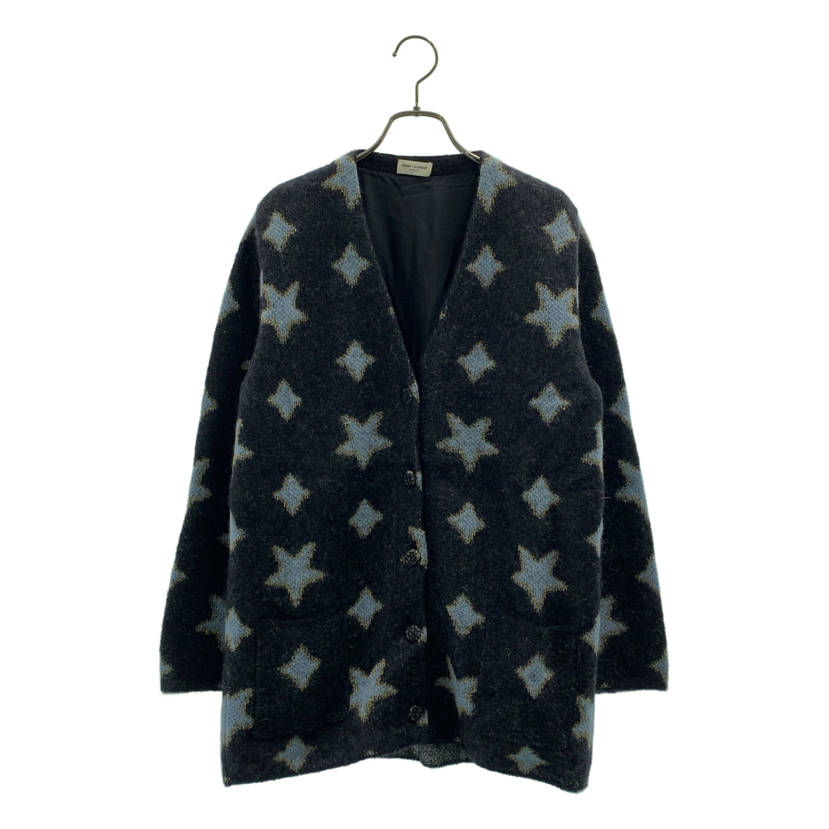 SAINT LAURENT PARIS / サンローランパリ | モヘア ラメ スター カーディガン | XS | レディース
