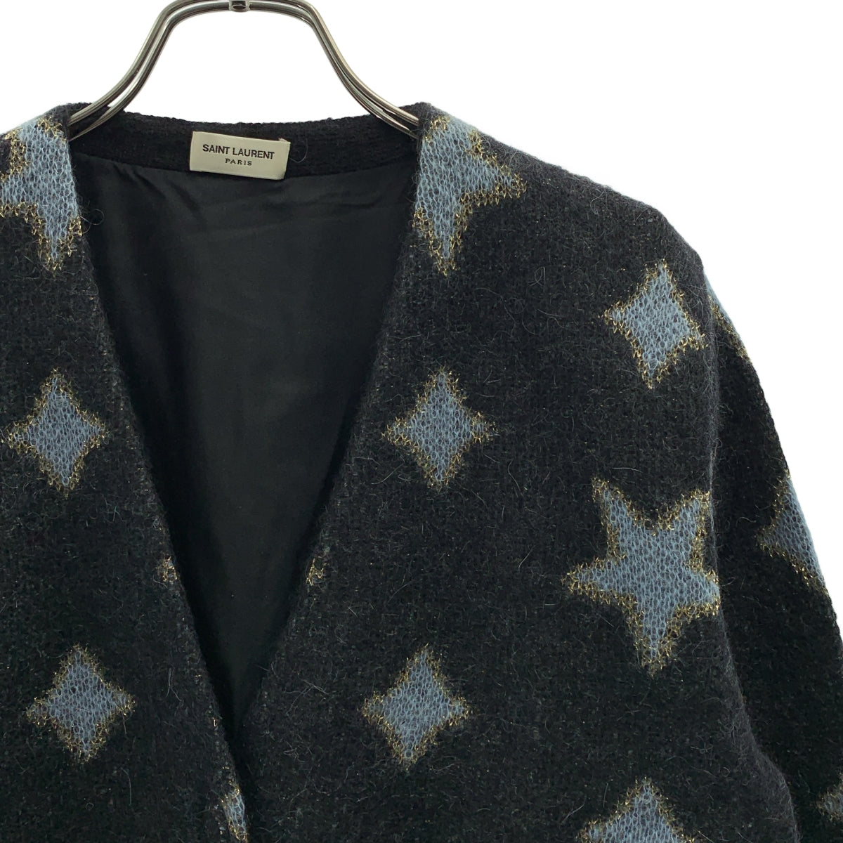 SAINT LAURENT PARIS / サンローランパリ | モヘア ラメ スター カーディガン | XS | レディース