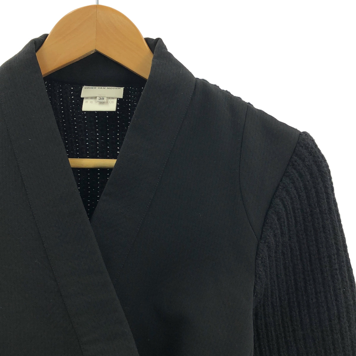 DRIES VAN NOTEN / ドリスヴァンノッテン | ウール ニット 切替 ジャケット | 38 | レディース