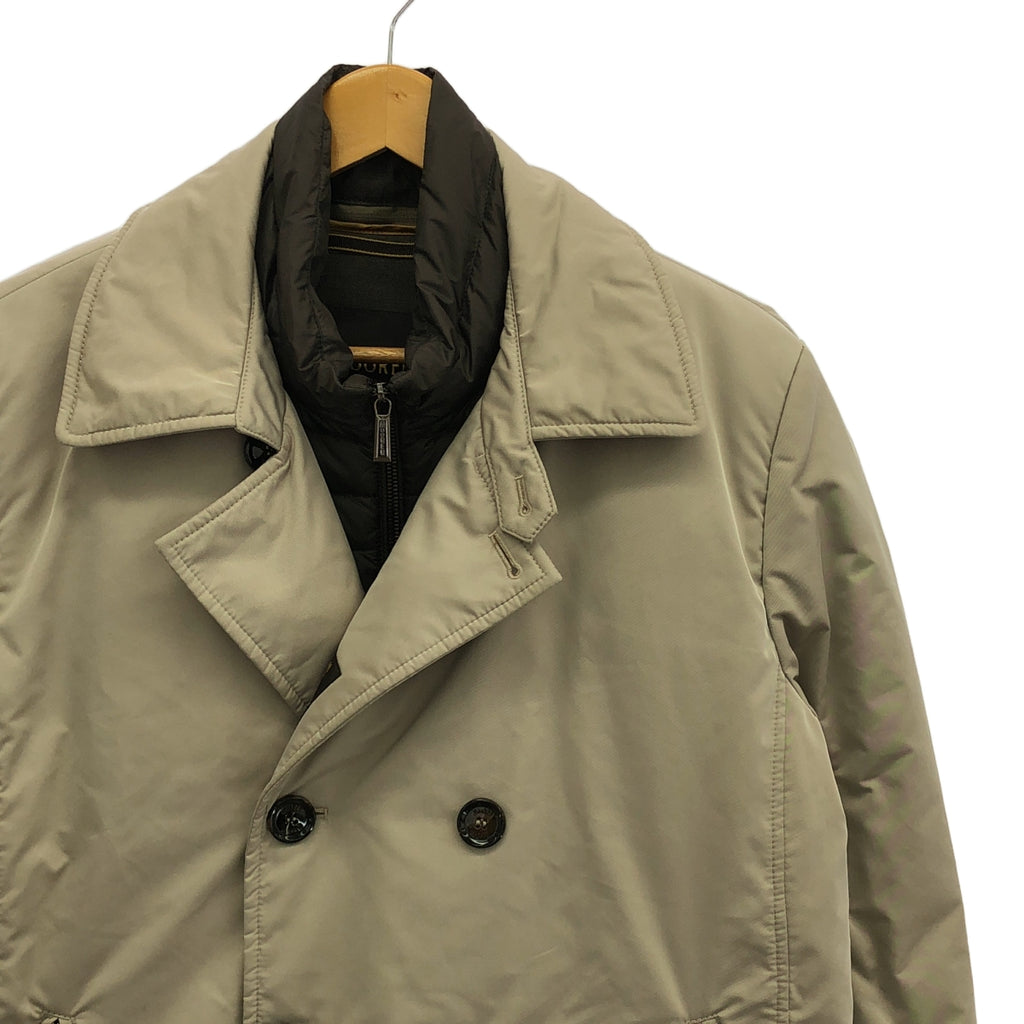 【美品】  MooRER / ムーレー | 着脱可カラー レイヤード ダウンジャケット | 50 | ベージュ/グレー | メンズ