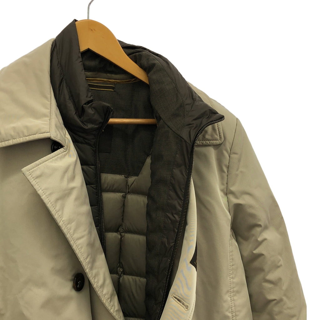 【美品】  MooRER / ムーレー | 着脱可カラー レイヤード ダウンジャケット | 50 | ベージュ/グレー | メンズ