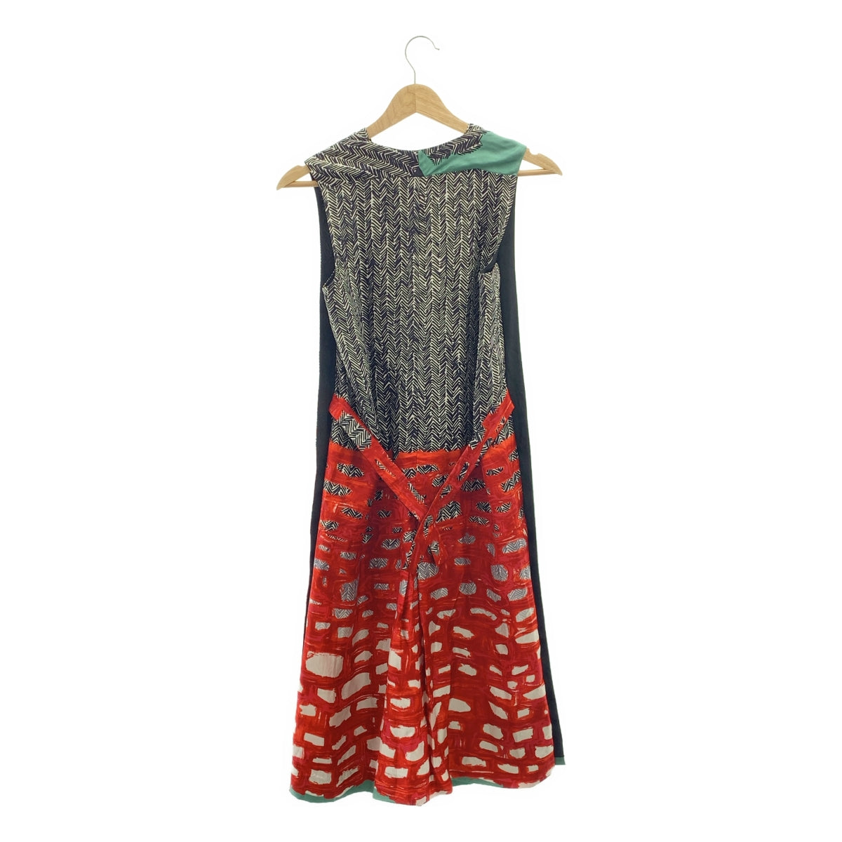 BALENCIAGA / 발렌시아가 | PARIS / 실크 총 무늬 프린트 V 넥 원피스 | S | 여성