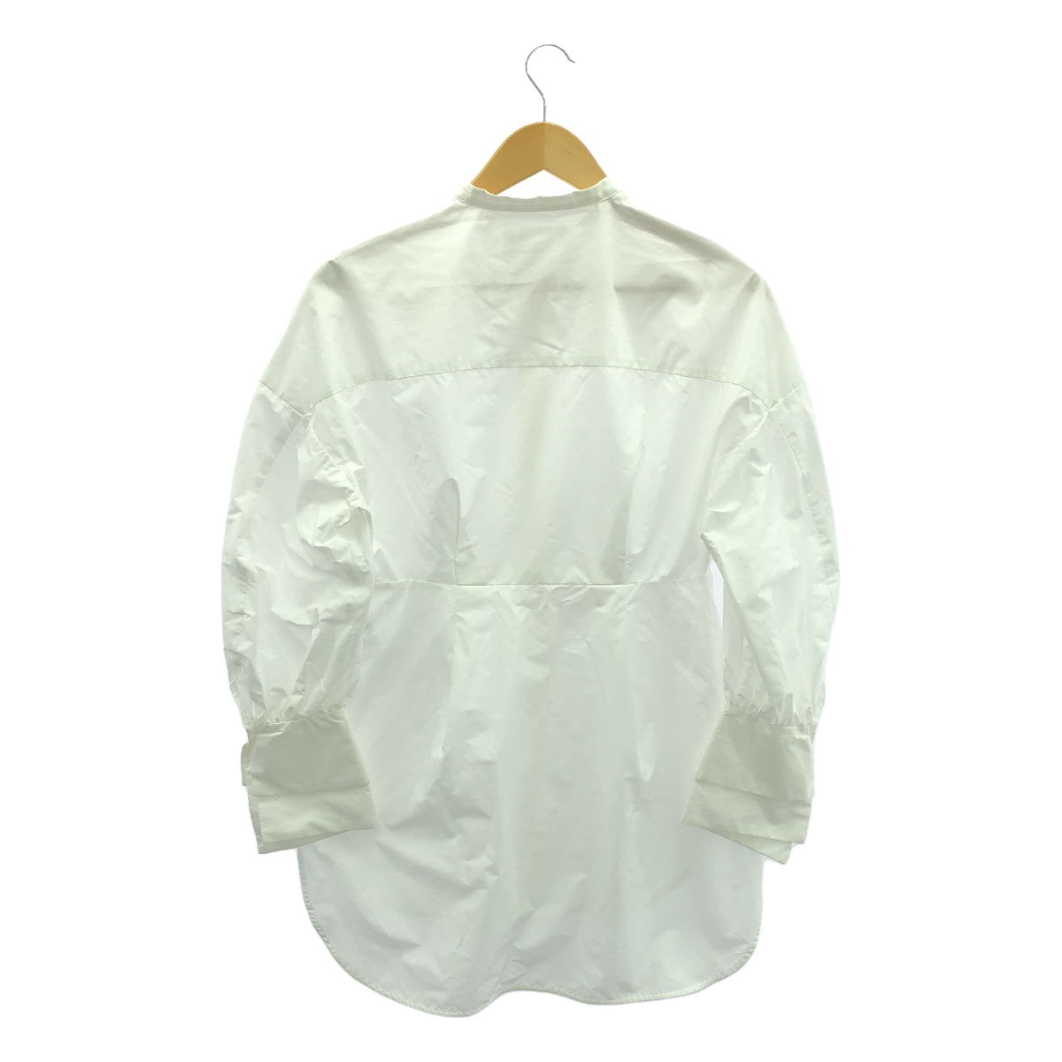 ENFOLD | 2-way cotton off-shoulder ruffle blouse / cotton band collar shirt | 38 | White | Women's